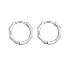Wholesale Simple S925 Pure Silver Jewelry Fashion Design Women Silver Hoop Earrings