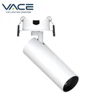 VACE Easy Installation Warm White 350 Degree Rotation 7watt Led Track Light For Showcase