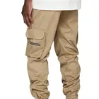Khaki Mens Cargo Pants Custom Streetwear Clothing Khaki Mens Cargo Track Pants Joggers