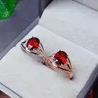 Silver Rings Ome Silver Jewelry 925 Wedding Diamond Rings Women Garnet Stone Rings