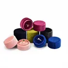 Custom made round jewelry box round ring box round jewelry box logo custom velvet
