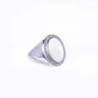 Metal Ring Blanks Latest Plated Finger Ring Designs Fashion Military Simple Silver Stainless Steel Ring