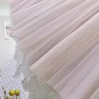 2019 hot sale korean high quality ladies high waist mesh long skirt