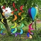 Decorative Wind Spinner Tent Garden Home Decorations Toys Colorful Foldable Rainbow Spiral Windmill