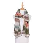2020 New Arrivals Thin Section Machine Printed Multi Stripes Design Women Beautiful Classical Spring Scarf