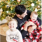Family New Arrival Family Outfits For Christmas Bear Printed Pajamas For Adults And Kids