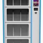 Smart Food And Beverage Vending Machine With Customized Board Gold Cabinet