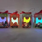 Christmas decoration LED color lights in paper gift box crafts for party home decoration