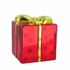 Wholesale chinese new lights glass crafts gift box shaped christmas decorations for home decor