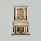 Double Marble Fireplace Mantel/Marble Fireplace Frame/Mantel Fireplace