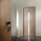 Interior Modern Office White Wood Framed Door with Glass