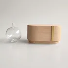 Glass Diffuser Nebulizer New Mini Natural Wooden Base And Handmade Glass Nebulizer Diffuser