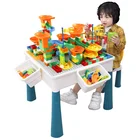 Educational Toy Children DIY Playing Foldable Portable Educational Toy Building Block Table And Chair Set