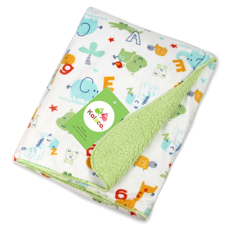 high quality soft wrapping Short plush baby blanket for newborns cotton