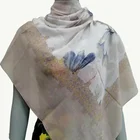 Fashion muslim head polyester printed square scarf turban hijab