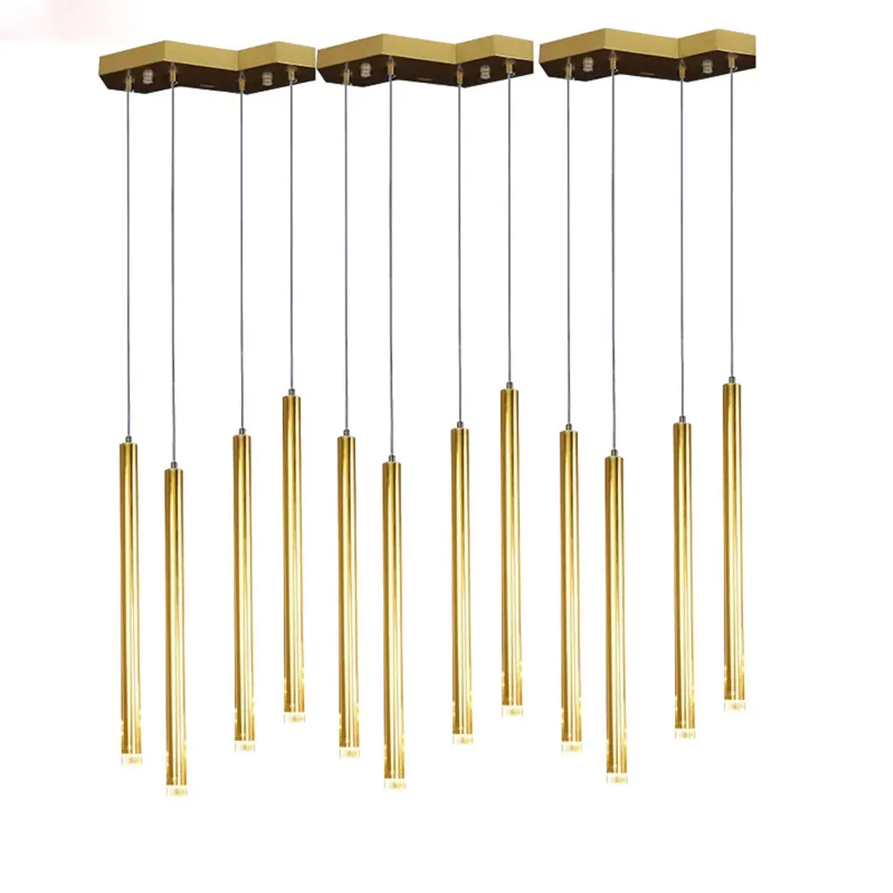 Pendant Hanging Lights for hotel Ra80 Pendant Tube Lights White black golden Pendant Light living