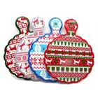 4pcs/Set table tennis bats shape X'mas Coaster trivet hot pot ceramic pot coaster with cork back
