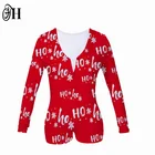 Billions Wholesale Plus Size Sexy Butt Flap Women Onesie Hoho Print Onesie Pajama