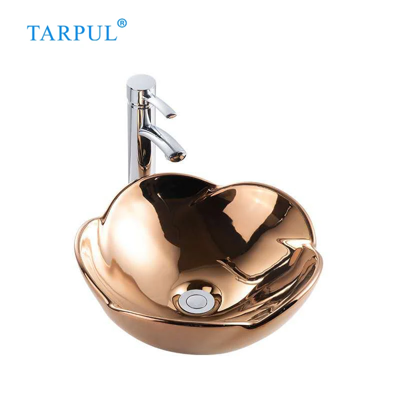 gold Table-Mounted Wash Basin