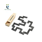 Dominoes Wood Dominowood Dominos Wooden Custom High Quality Wooden Dominoes Blocks 28pcs With Wood Box