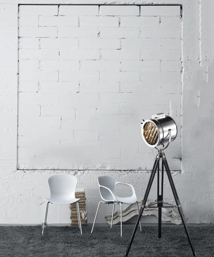 Artdecolite Nodic industrial Vintage Designer Stainless Steel metal stand Tripod Floor Lamp
