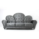 Chesterfield European Style High Density Foam Living Room Furniture Crown Velvet Sofa Couch
