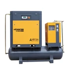 Industrial Silent Oil Free 5.5KW 7.5KW 11KW 15KW Screw Air Compressor With Air Tank And Dryer Mounted