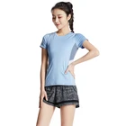 T Shirt Wholesale OEM ODM Slim Fit 4-Way Stretch Short Sleeve Custom Woman Sport T Shirt