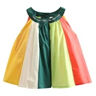Mudkingdom indian kids clothes smocked girls round collar sleeveless dress