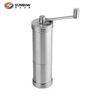Stainless steel manual adjustable coffee bean and spices grinder