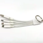 13 CM Portable Multifunctional 3 IN 1 Keychain USB Charging Cable Quick Charge USB Cable