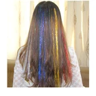 Colorful Wig Laser Tinsel Hair Extension Star Hair Clips for Girls Kids Cosplay stage performance