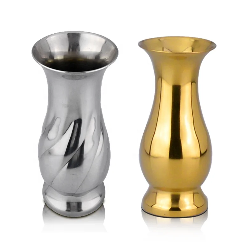 Ближний Восток стиль современный металлический Свадебный декор Цвета: золотистый, Серебристый Нержавеющая сталь ваза для цветов