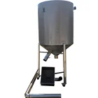 1 Ton 304 stainless steel storage tank, hopper bottom steel silos, storage silos for plastic granules storage tank