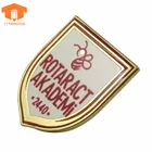 Custom Antique Gold Emboss Logo Metal Breastplate Badge
