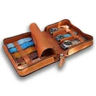 Watches Watch Handmade Luxury Leather 3 Watches And 5 Watch Straps Boxes Cases Portable Watch Bands Travel Storage Case