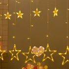 Romantic Fairy Star LED String Light for Curtain Christmas Holiday Wedding Garland Party Decoration