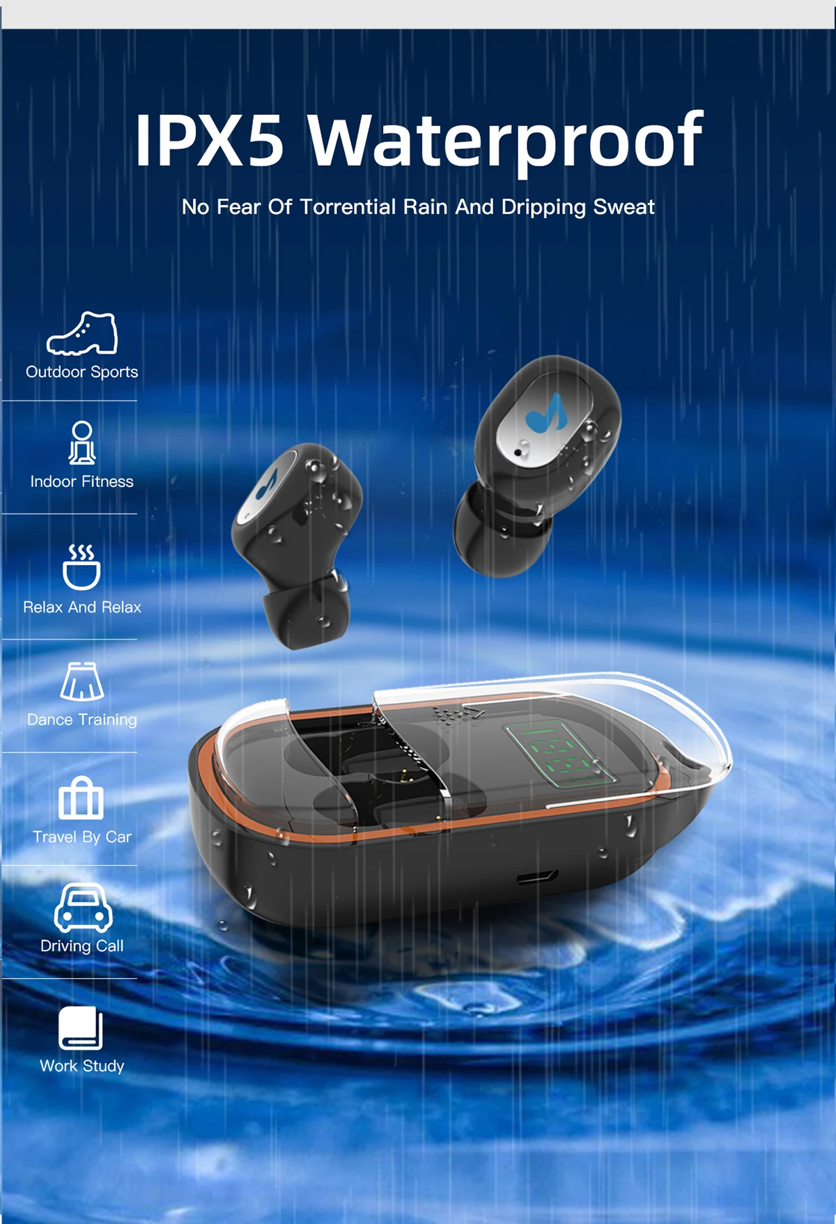 2019 Best Price Dual Driver Noise Cancelling Boat Handsfree Bluetooth Earphone for Sony Android - ANKUX.COM