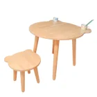 Table Furniture Children Table Set Rubber Wood Study And Play Table Set 3Y Table Set High Quality Children Furniture Set