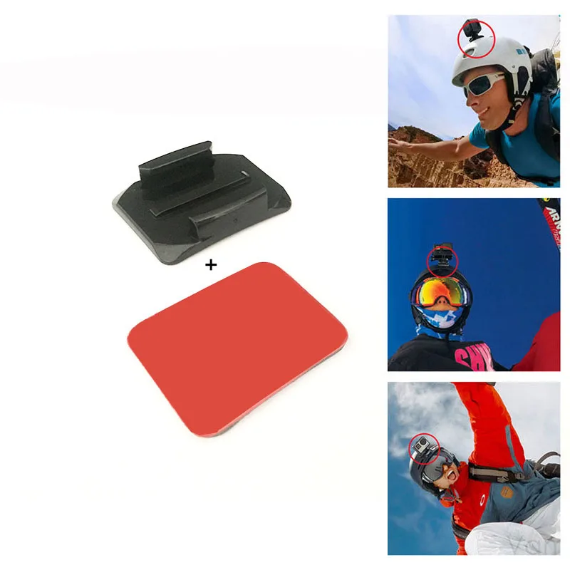 Gopro Accessory 2 Curved Surface Mounts 2 Adhesive Mount Stickers Use For Go Pro Hero5 Hero4 Session Hero 5 4 3+ SJ4000