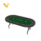 YH casino quality waterproof oval texas poker table top with folding legs for gambling