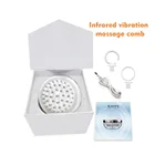 New products 2019 household portable electric facial custom infrared vibration massage hair brush comb