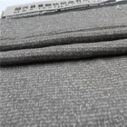 Heather grey polyester cotton lurex french terry fabric for hoodies