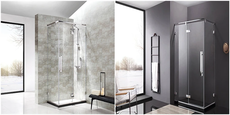Y-7 Hot sell fashionable frost shower door with clamp for hotel