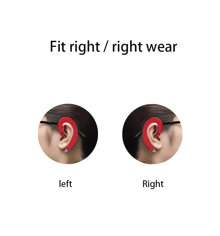 F88 Sports Ear Hook Handfree Bone Conduction Unilateral Headset Noise Cancelling Wireless Bluetooth V5.0 Earphone for IP Samsung - ANKUX.COM