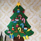 For Children Gifts Wholesale Felt Hanging Wall Christmas Tree With 33 Ornaments For Kids Children Xmas Gifts