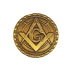 Round shaped custom masonic soft enamel metal Arts Crafts challenge coin