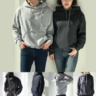 Hoodie Black Hoodie Blank Fashion New Design Blank Black Loose Man Hoodie Wholesale