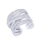 Diamond Rings Rings Multi-row Crossed Zircon Custom Diamond Engagement Rings For Girls
