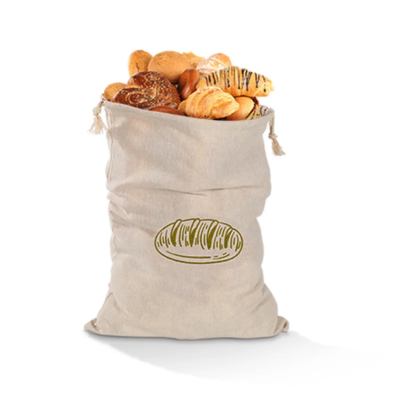 Linen Bread Bags Ideal for Homemade Bread Unbleached Reusable Food Storage Storage for Artisan Bread Bakery & Baguette